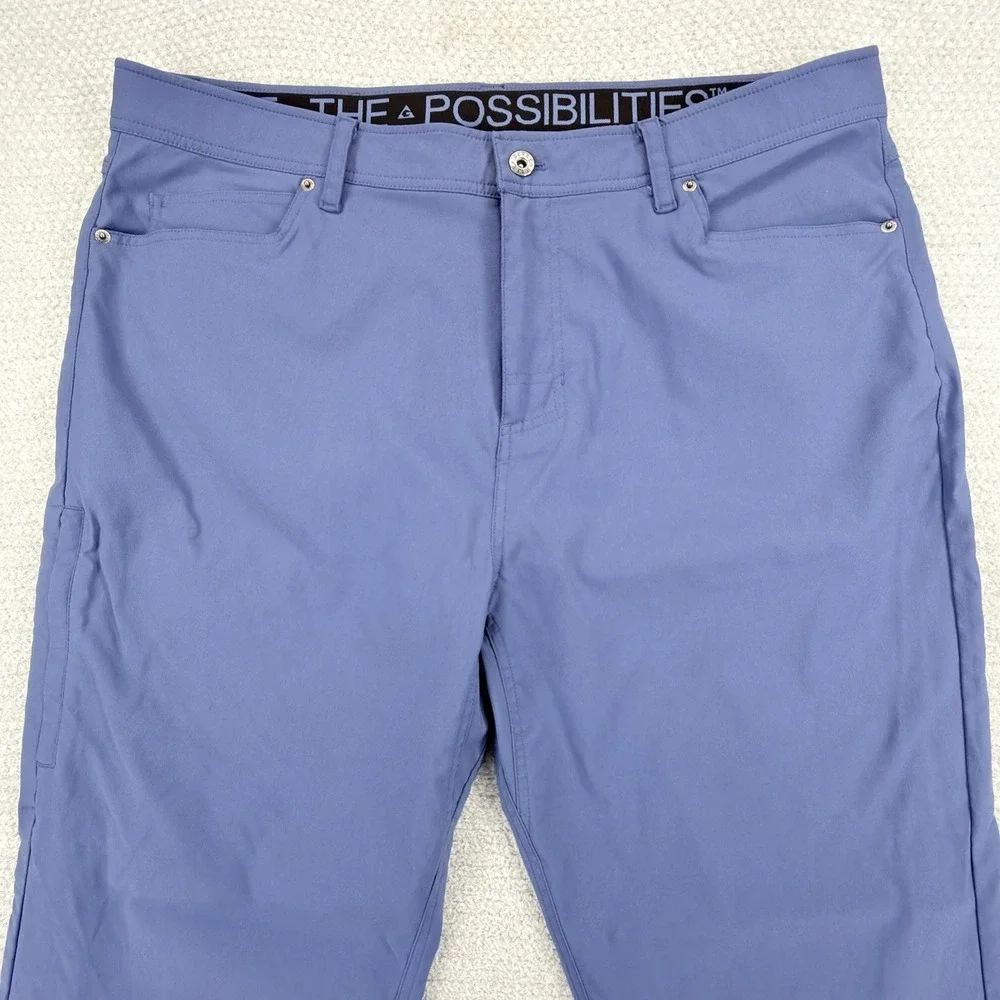 Gerry Venture Pants Mens 40x30 (40x28.5) Blue Stretch Hiking Commuter Nylon Tech
